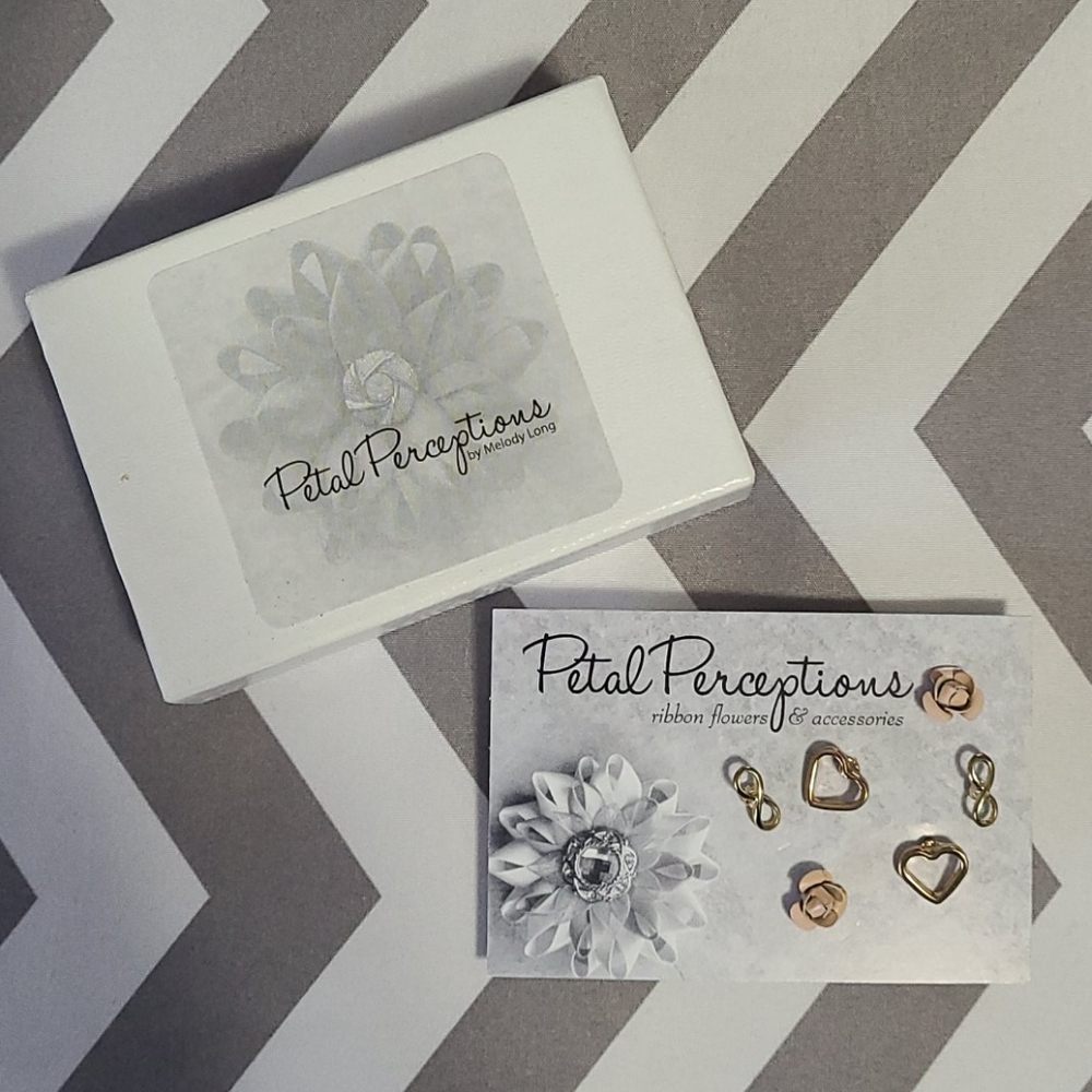 3 Pair of Earrings Petal Perceptions. Boutique